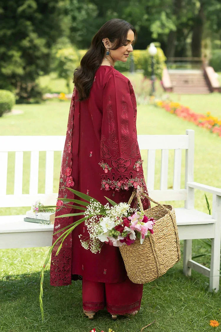 Picture of Elaf - Luxury Lawn Unstitched Vol 2 - ELQ-4A FALLING PETALS - Unstitched - Available at Raja Sahib