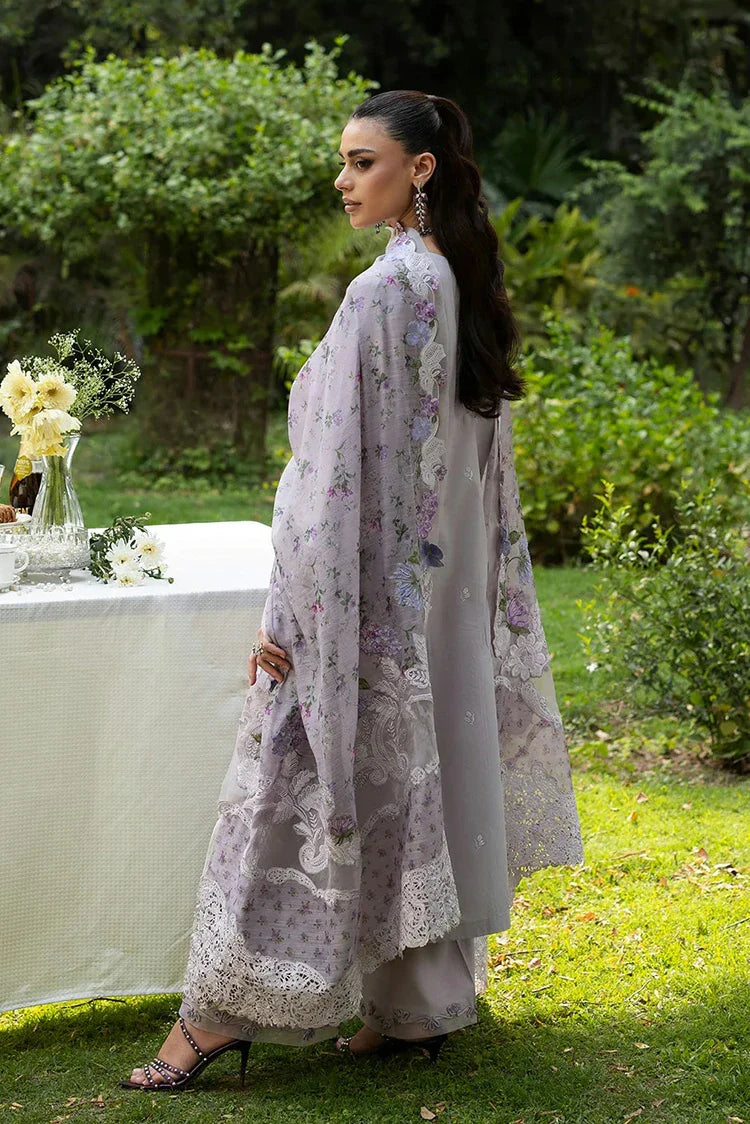 Picture of Elaf - Luxury Lawn Unstitched Vol 2 - ELQ-4B PURE PLUM - Unstitched - Available at Raja Sahib