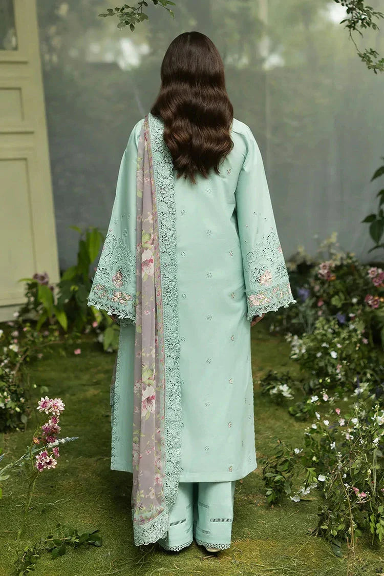 Picture of Elaf - Luxury Lawn Unstitched Vol 2 - ELQ-6B MINT STORY - Unstitched - Available at Raja Sahib