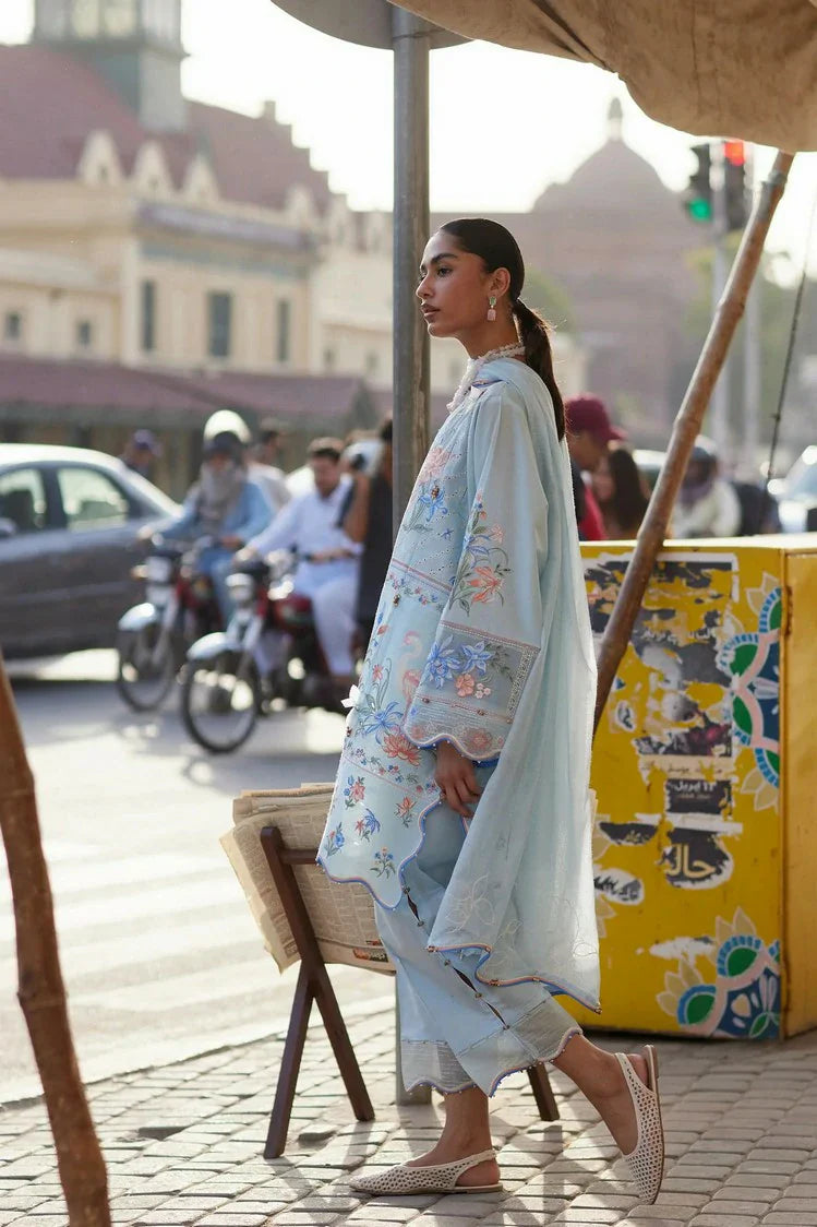 Picture of Zaha - Wild Flower Festive Lawn - FORGET ME NOT BREEZE (ZF26-10) - Unstitched - Available at Raja Sahib