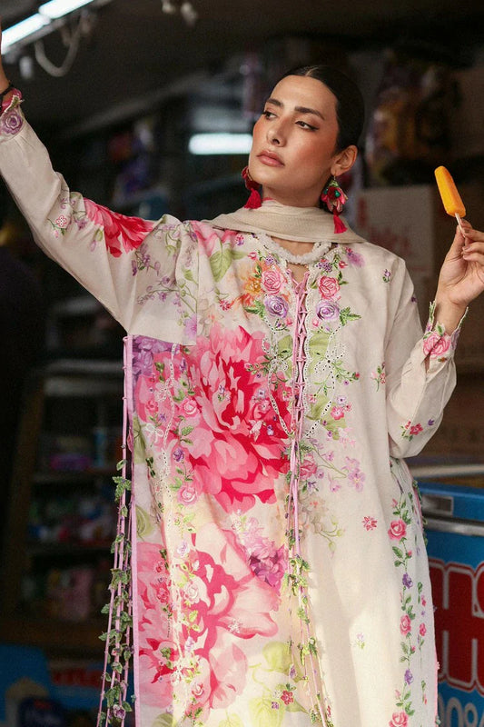 Picture of Zaha - Wild Flower Festive Lawn - PINK MINK FROLIC (ZF26-05) - Unstitched - Available at Raja Sahib