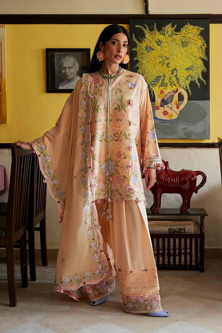 Picture of Zaha - Wild Flower Festive Lawn - APRICOT MALLOW BLOOM (ZF26-09) - Unstitched - Available at Raja Sahib