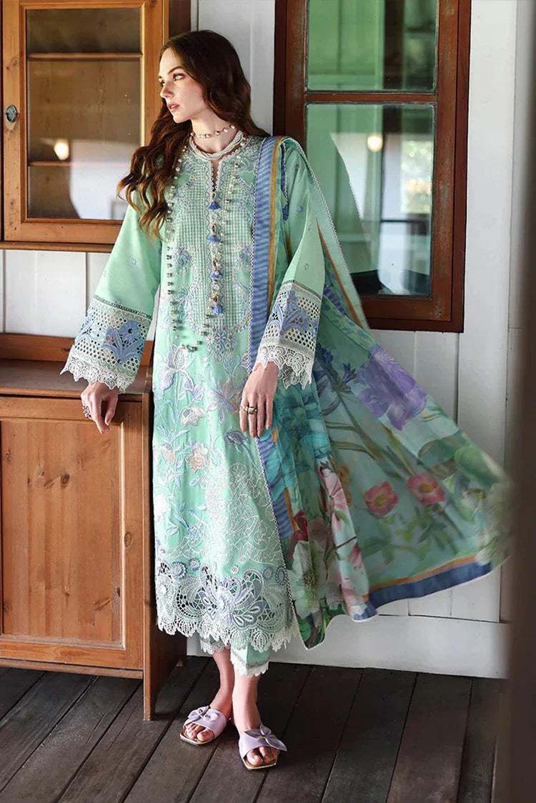 Picture of Mushq - Hemline The Secret Garden Beyond the Garden Gate - 11-Fernlore - Unstitched - Available at Raja Sahib