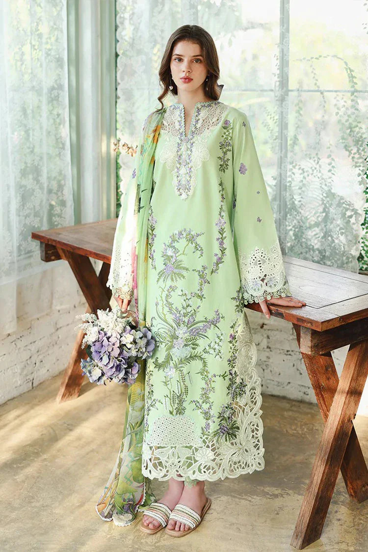 Picture of Mushq - Hemline The Secret Garden Beyond the Garden Gate - 12-Verdant Bloom - Unstitched - Available at Raja Sahib