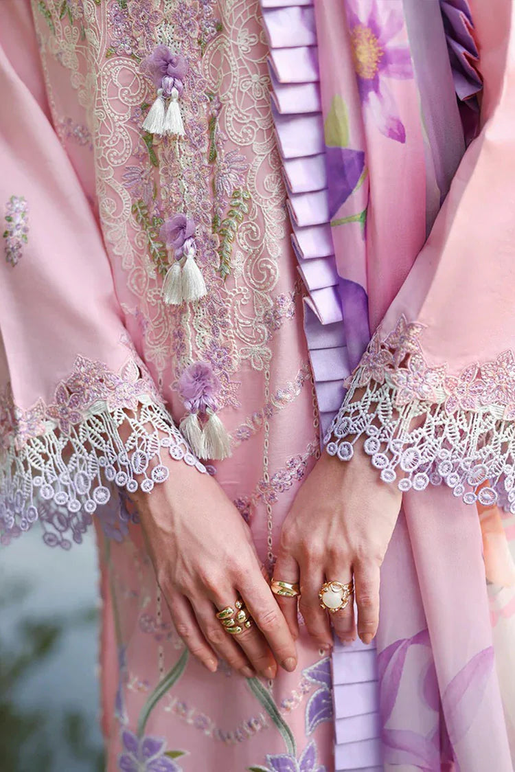 Picture of Mushq - Hemline The Secret Garden Beyond the Garden Gate - 02-Moonpetal - Unstitched - Available at Raja Sahib