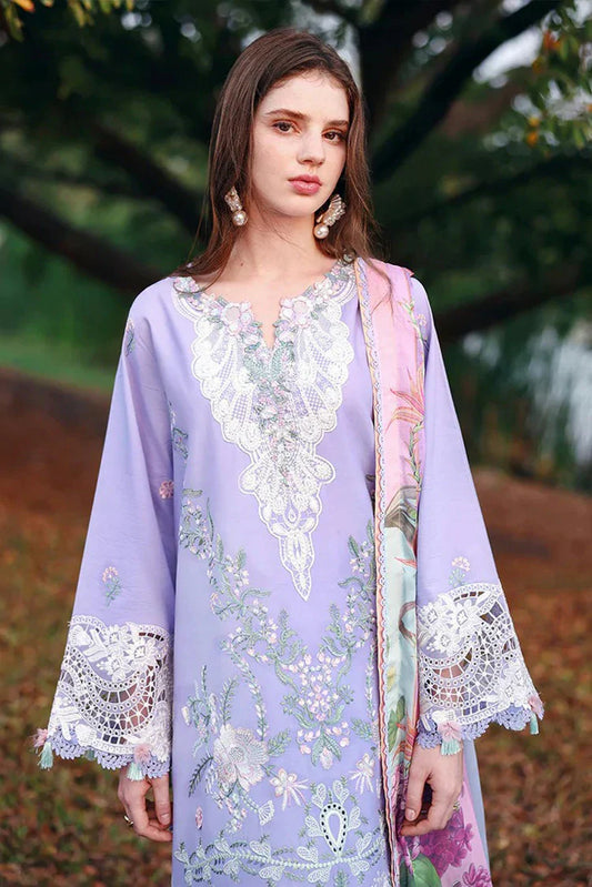 Picture of Mushq - Hemline The Secret Garden Beyond the Garden Gate - 07-Hidden Dahlia - Unstitched - Available at Raja Sahib