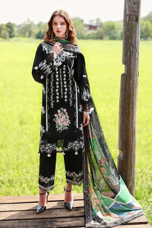 Picture of Mushq - Hemline The Secret Garden Beyond the Garden Gate - 09-Nightshade Bloom - Unstitched - Available at Raja Sahib