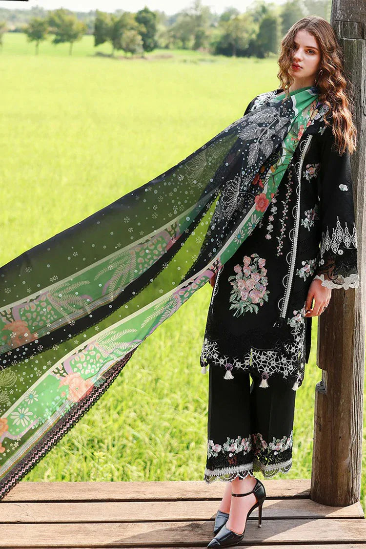 Picture of Mushq - Hemline The Secret Garden Beyond the Garden Gate - 09-Nightshade Bloom - Unstitched - Available at Raja Sahib