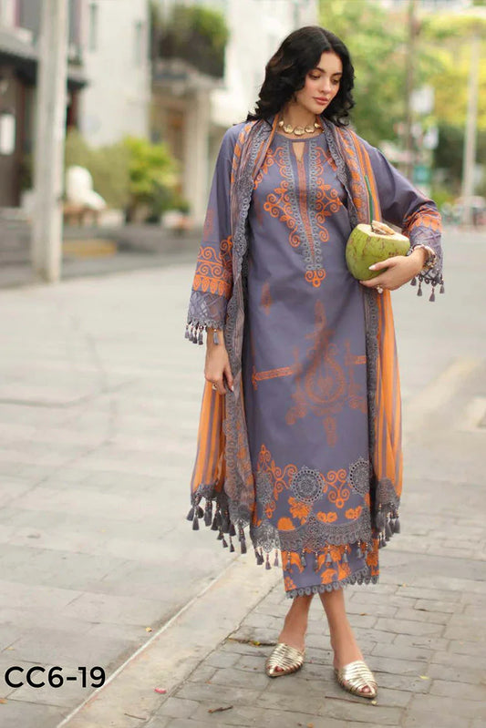 Picture of Charizma - Combination Embroidered Lawn Collection Vol 3 - CC6-19 - Unstitched - Available at Raja Sahib