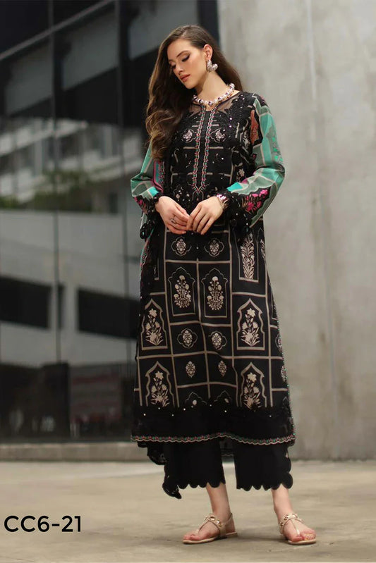 Picture of Charizma - Combination Embroidered Lawn Collection Vol 3 - CC6-21 - Unstitched - Available at Raja Sahib