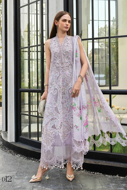 Picture of Maria B - Luxury Lawn Eid 2 - Design 12 - Unstitched - Available at Raja Sahib