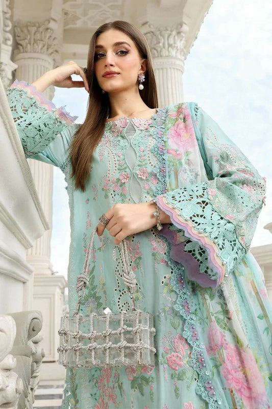 Picture of Maria B - Luxury Lawn Eid 2 - Design 15 - Unstitched - Available at Raja Sahib