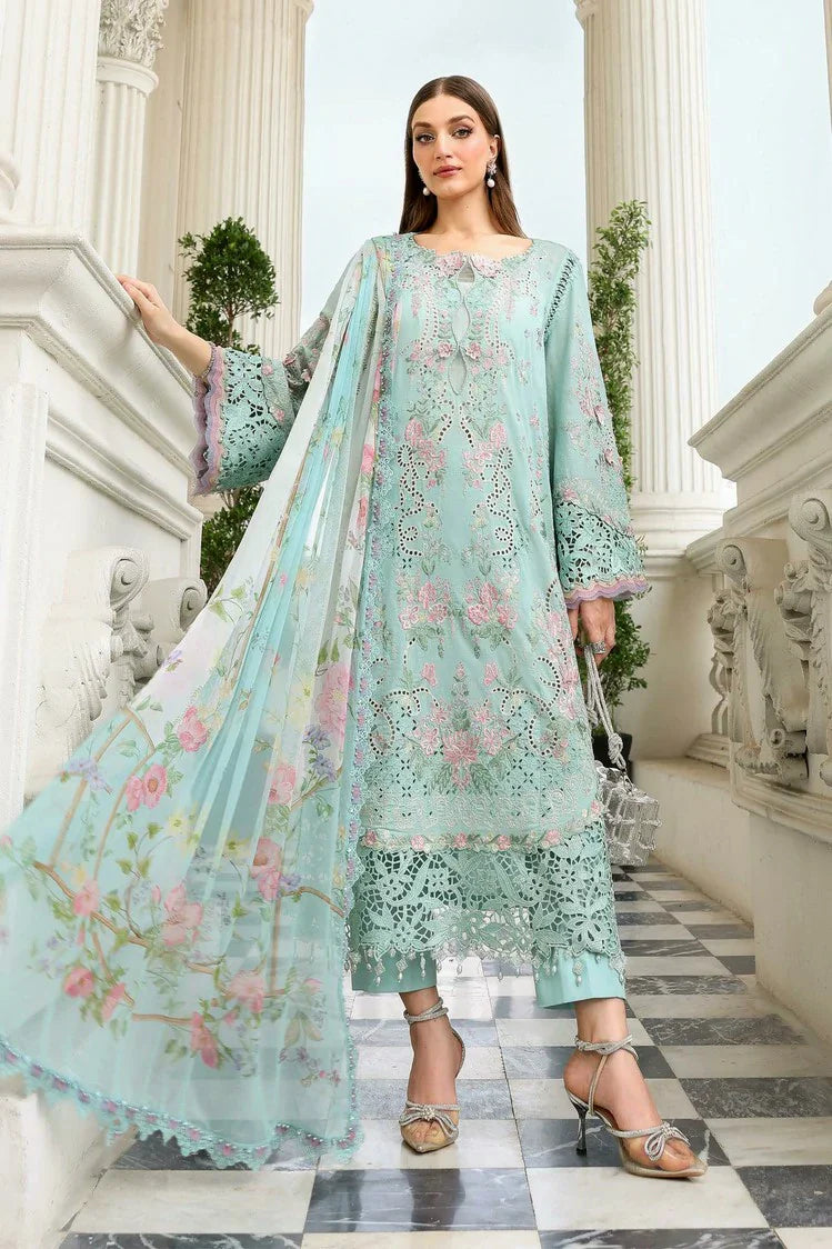 Picture of Maria B - Luxury Lawn Eid 2 - Design 15 - Unstitched - Available at Raja Sahib