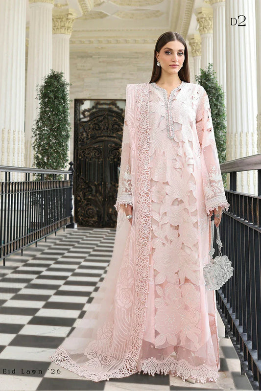 Picture of Maria B - Luxury Lawn Eid 2 - Design 02 - Unstitched - Available at Raja Sahib