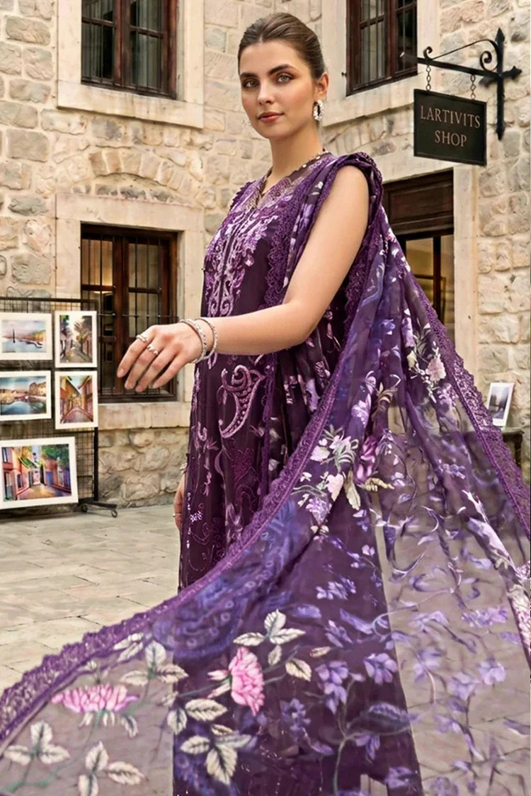 Picture of Asifa & Nabeel - Summer Lawn Soiree - Plum Royale (SL26-10) - Unstitched - Available at Raja Sahib