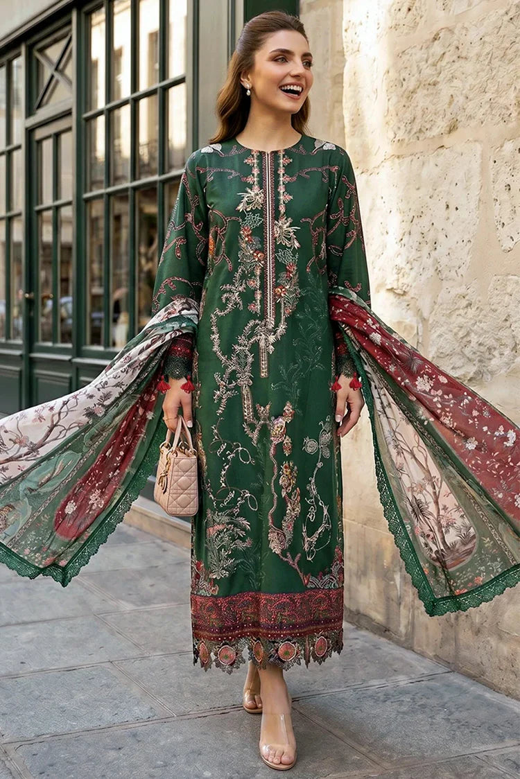 Picture of Asifa & Nabeel - Summer Lawn Soiree - Green Majestic (SL26-01) - Unstitched - Available at Raja Sahib