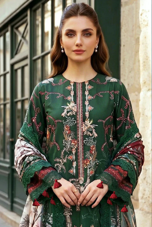 Picture of Asifa & Nabeel - Summer Lawn Soiree - Green Majestic (SL26-01) - Unstitched - Available at Raja Sahib