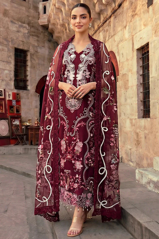 Picture of Asifa & Nabeel - Summer Lawn Soiree - Ruby Dusk (SL26-03) - Unstitched - Available at Raja Sahib
