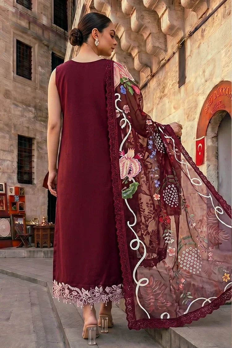 Picture of Asifa & Nabeel - Summer Lawn Soiree - Ruby Dusk (SL26-03) - Unstitched - Available at Raja Sahib