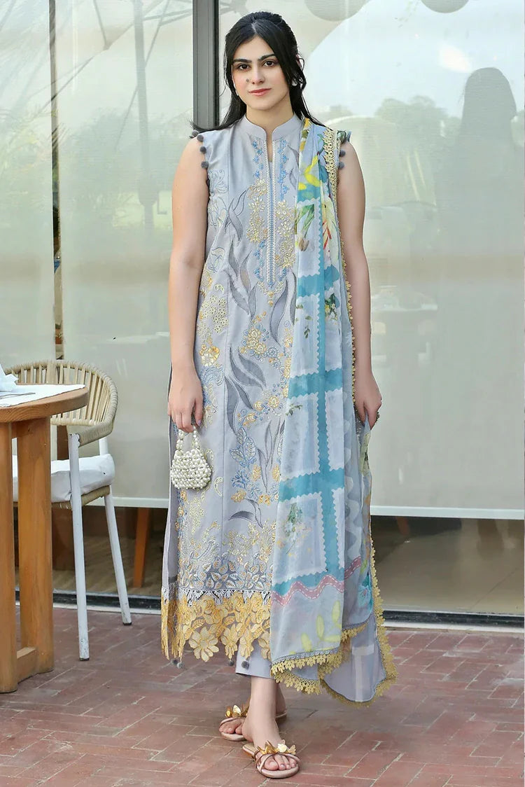 Picture of Asifa & Nabeel - Summer Lawn Soiree - Ash Elegance (SL26-07) - Unstitched - Available at Raja Sahib