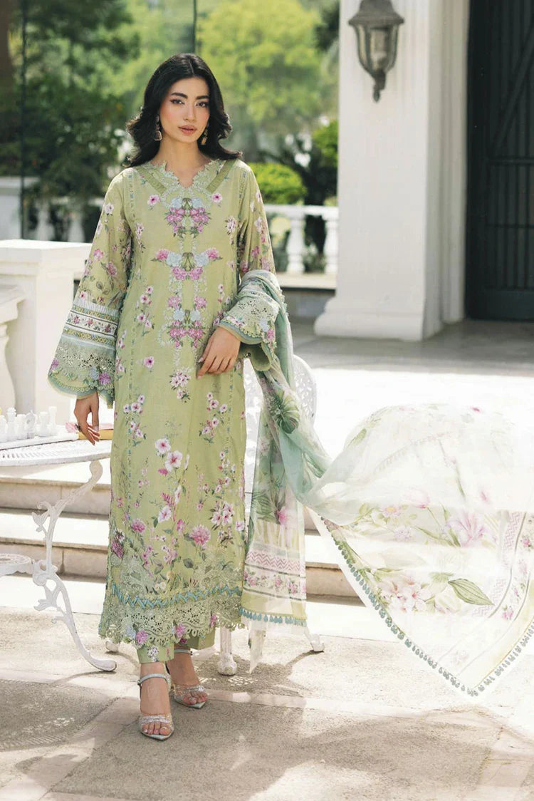Picture of Elaf - Signature Embroidered Lawn Collection Vol 2 - ESG-6A JADE - Unstitched - Available at Raja Sahib