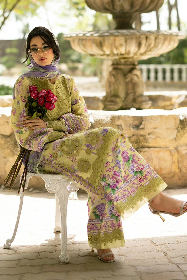 Picture of Elaf - Signature Embroidered Lawn Collection Vol 2 - ESG-8A OLIVIA - Unstitched - Available at Raja Sahib