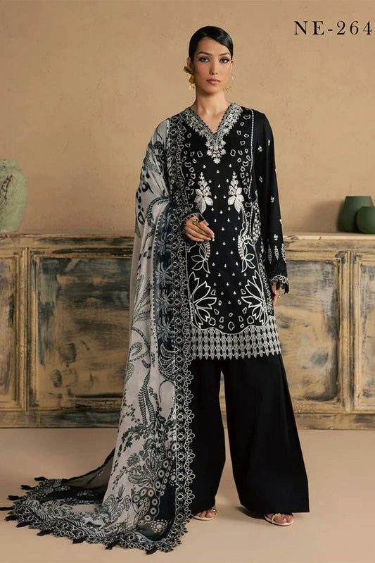 Nureh - Koyal Monochrome Lawn Collection - NE-264 - Unstitched