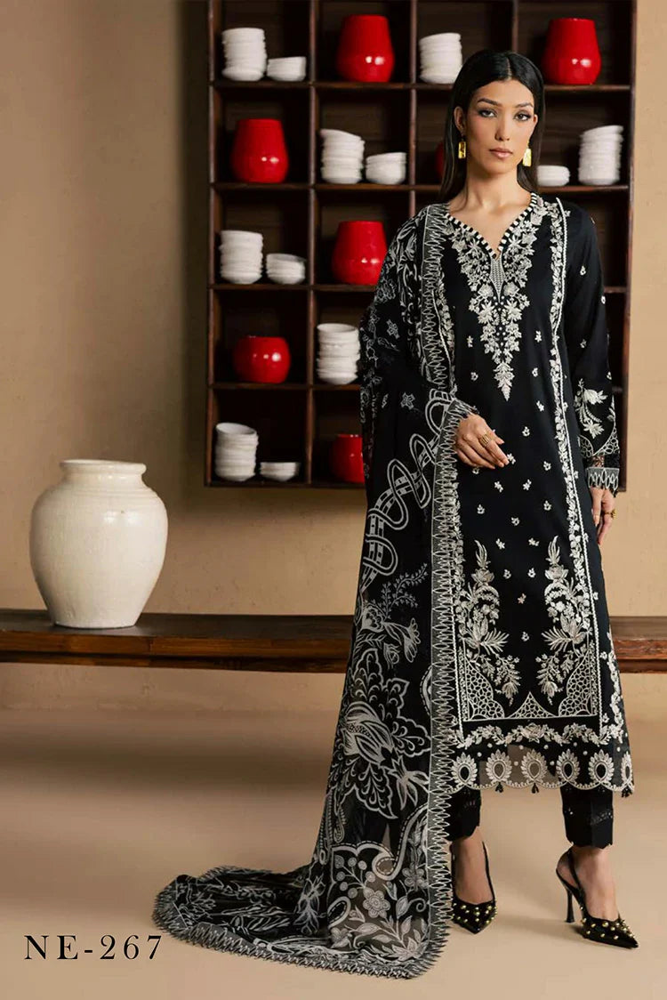 Picture of Nureh - Koyal Monochrome Lawn Collection - NE-267 - Unstitched - Available at Raja Sahib