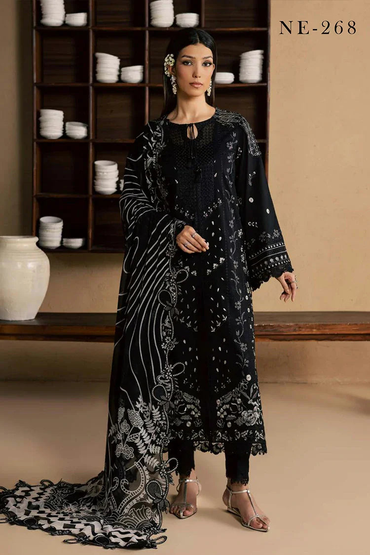 Picture of Nureh - Koyal Monochrome Lawn Collection - NE-268 - Unstitched - Available at Raja Sahib