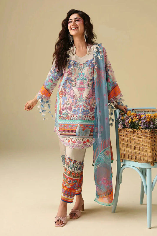 Mushq - Soleil Hemline Prints - 05-Eden Whisper - Unstitched