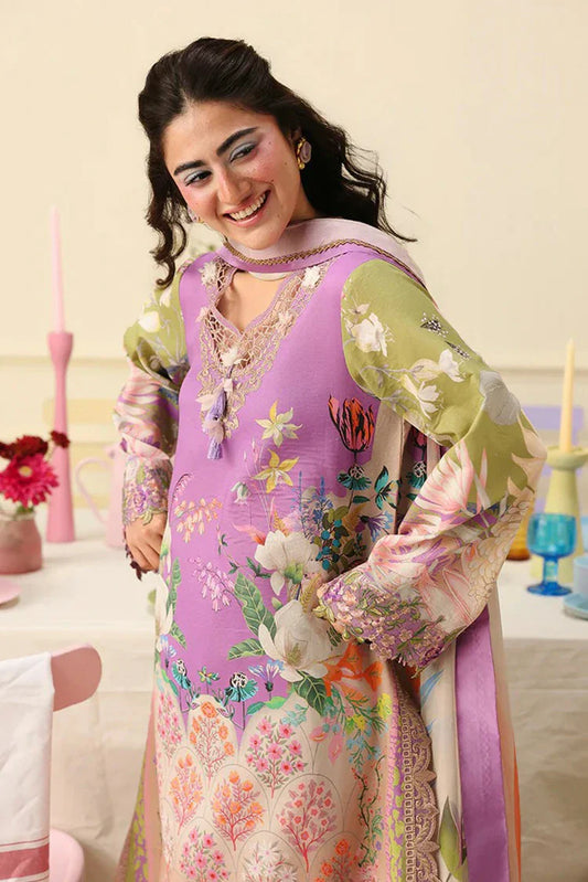 Mushq - Soleil Hemline Prints - 08-Lilac Whim - Unstitched