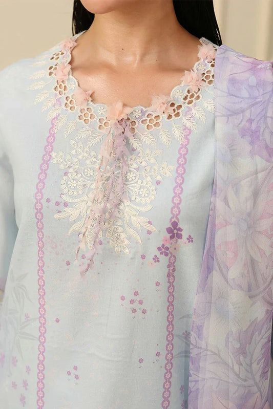 Mushq - Soleil Hemline Prints - 09-Sugar Bloom - Unstitched