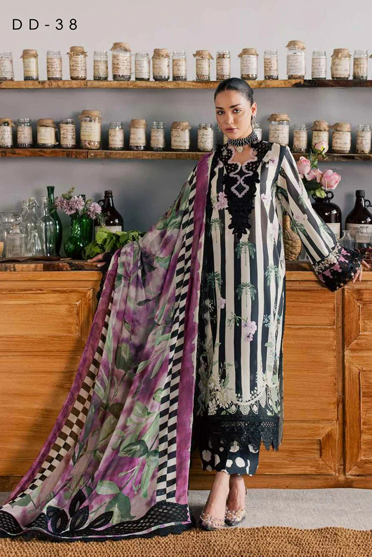 Nureh - Daily Delights Embroidered And Printed Lawn Collection Vol 2 - DD-38 - Unstitched