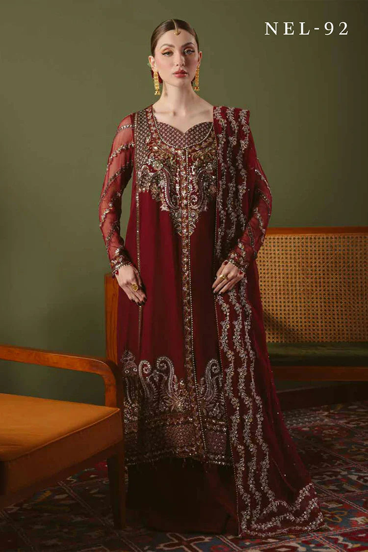 Nureh - Elaya Luxury Chiffon Collection Vol 2 - NEL-92 - Unstitched
