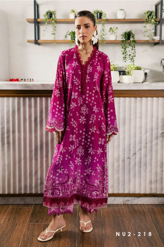 Nureh - Ballerina Embroidered Chikankari 2 Piece Collection Vol 3 - NU2-218 - Unstitched