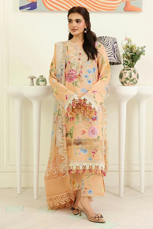 Roheenaz - Petals In Prints - 02-Magnolia Mist - Unstitched