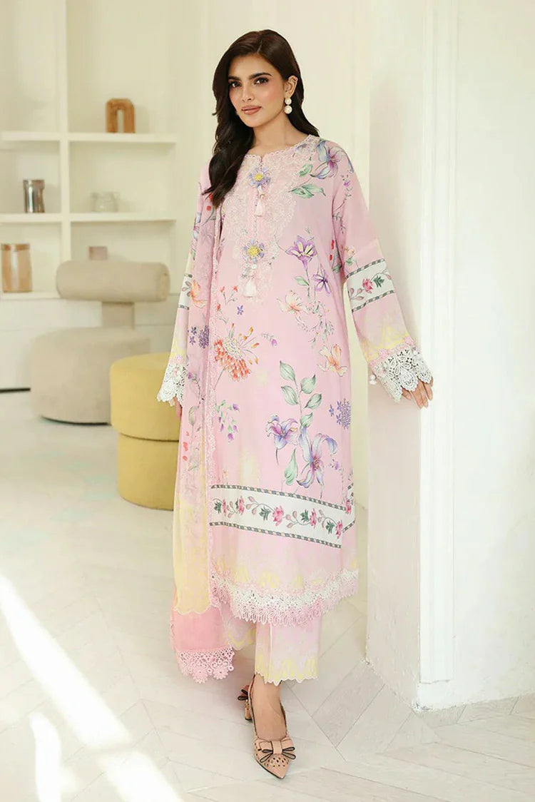 Roheenaz - Petals In Prints - 09-Pink Veil - Unstitched