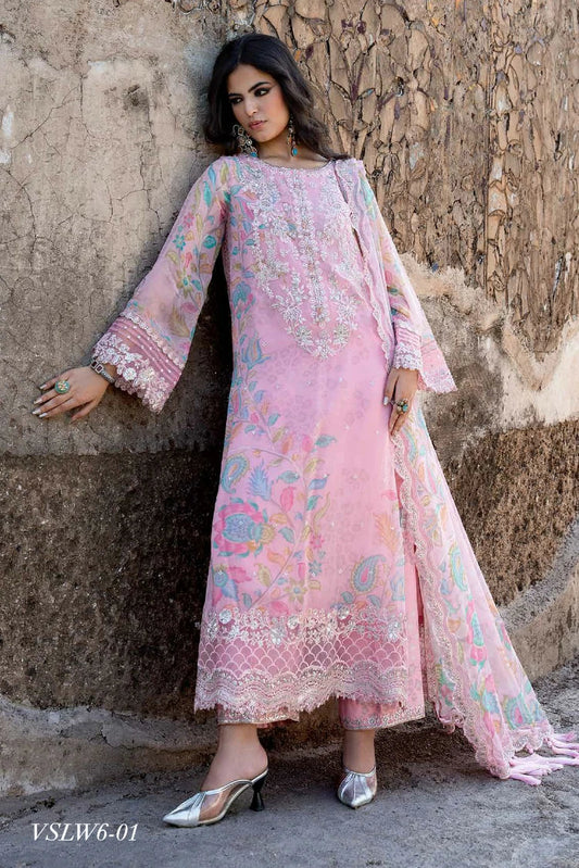 Charizma - Vasal Luxury Chiffon Collection Vol 1 - VSLW6-01 - Unstitched
