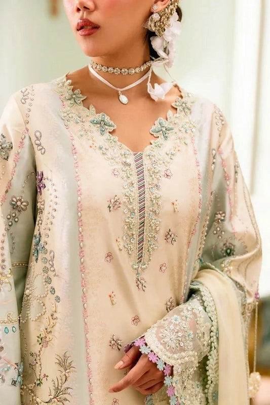 Qalamkar - Luxe Silk - QSL-01 AZURE - Unstitched