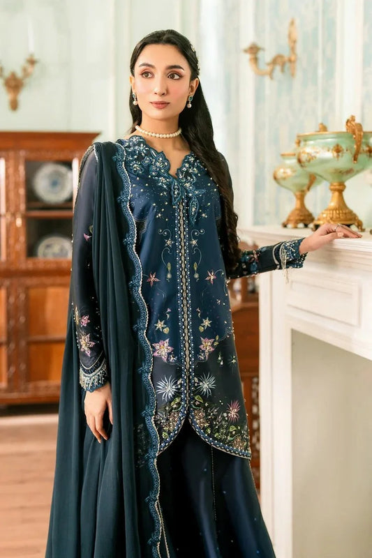 Qalamkar - Luxe Silk - QSL-06 NERINA - Unstitched