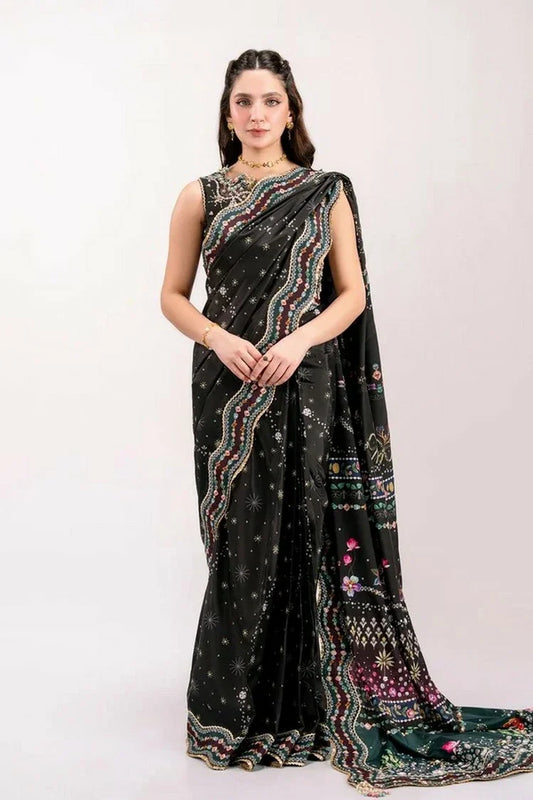 Qalamkar - Luxe Silk - QSL-08 LINNEA - Unstitched