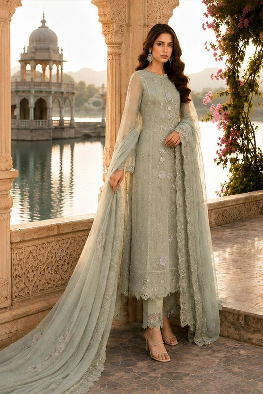 Noor by Saadia Asad - Nooriyah Luxury Embroidered Chiffon - Design 01 - Unstitched