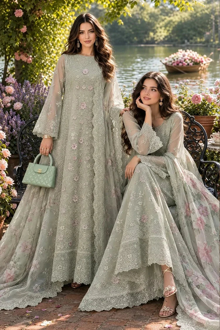Picture of Noor by Saadia Asad - Nooriyah Luxury Embroidered Chiffon - Design 01 - Unstitched - Available at Raja Sahib