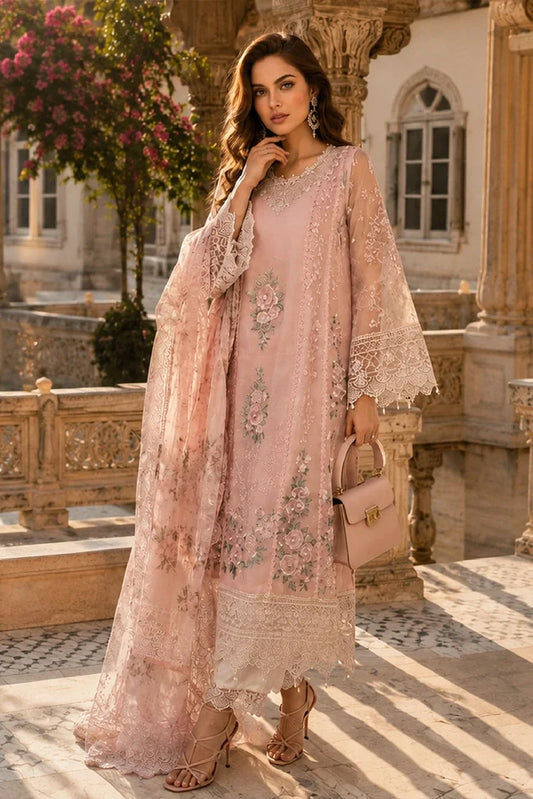 Noor by Saadia Asad - Nooriyah Luxury Embroidered Chiffon - Design 02 - Unstitched