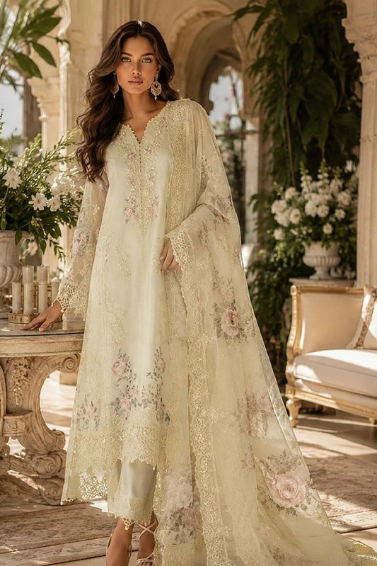 Noor by Saadia Asad - Nooriyah Luxury Embroidered Chiffon - Design 05 - Unstitched