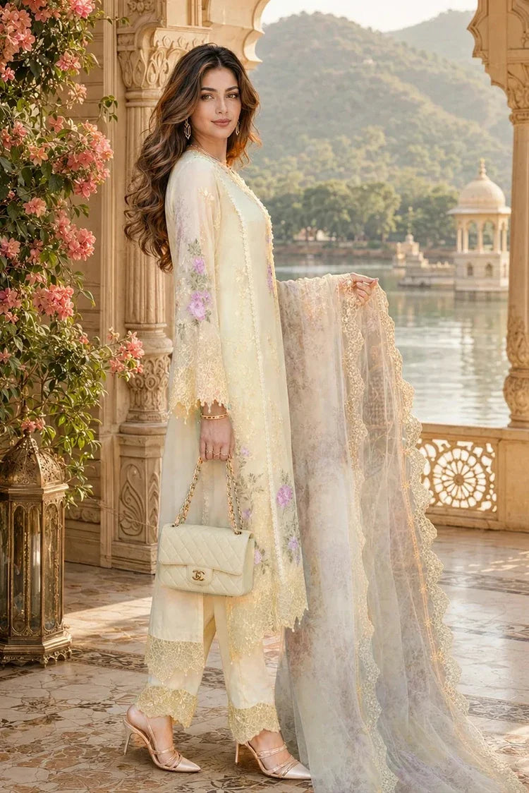 Picture of Noor by Saadia Asad - Nooriyah Luxury Embroidered Chiffon - Design 05 - Unstitched - Available at Raja Sahib