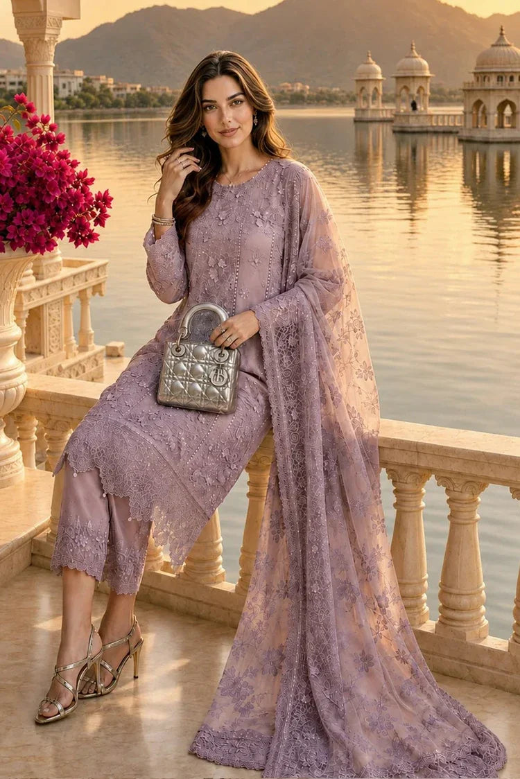 Picture of Noor by Saadia Asad - Nooriyah Luxury Embroidered Chiffon - Design 06 - Unstitched - Available at Raja Sahib