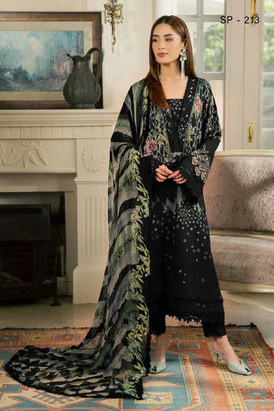 Nureh - Signature Print Printed Viscose Slub Collection Vol 3 - SP-213 - Unstitched