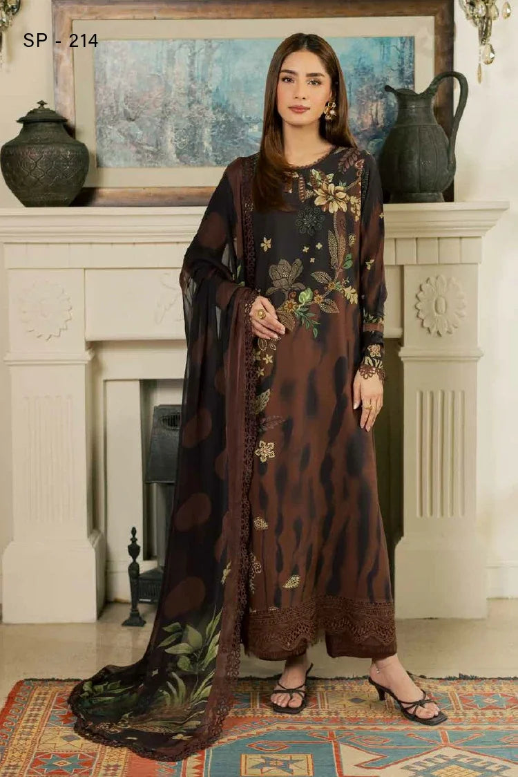 Nureh - Signature Print Printed Viscose Slub Collection Vol 3 - SP-214 - Unstitched