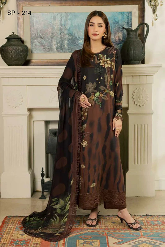 Picture of Nureh - Signature Print Printed Viscose Slub Collection Vol 3 - SP-214 - Unstitched - Available at Raja Sahib